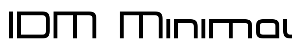 IDM Minimal font preview